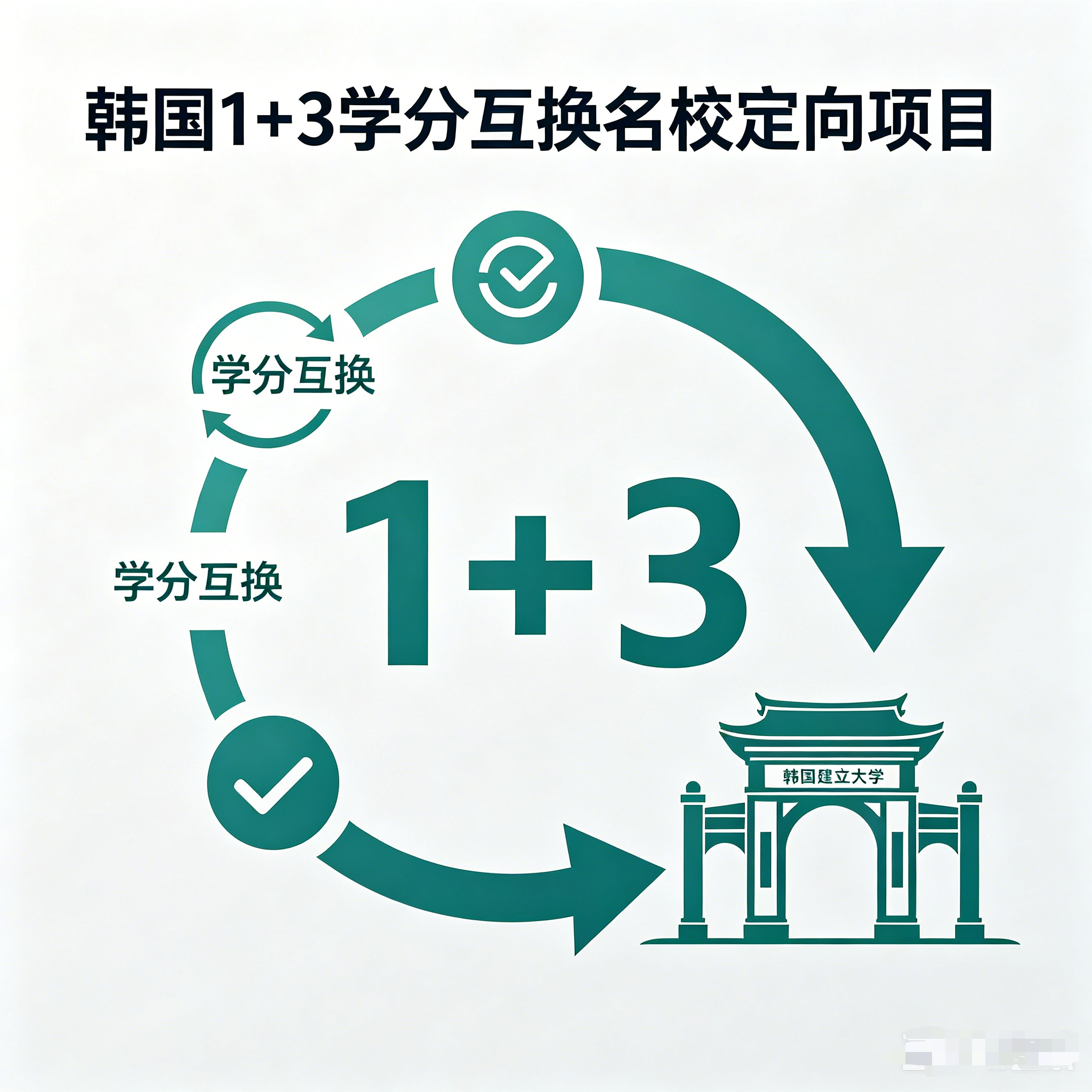 忻州韩国留学1+3学分互换项目（名校定向）